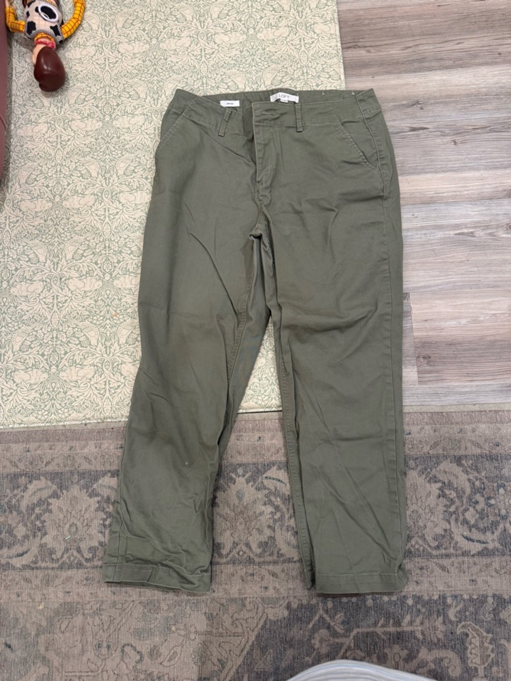 LOFT The Monroe Slim Pant - Green